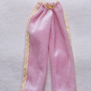 Vintage Genuine Barbie Doll Clothes Straight Leg Loose Pants Pink and Yellow